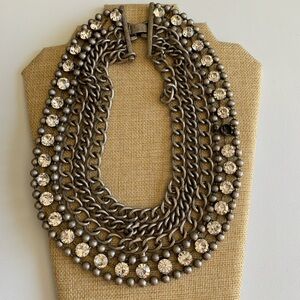 Jimmy Choo for H & M. Very large brutalist necklace.